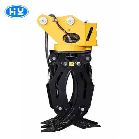 Excavator wood grabber