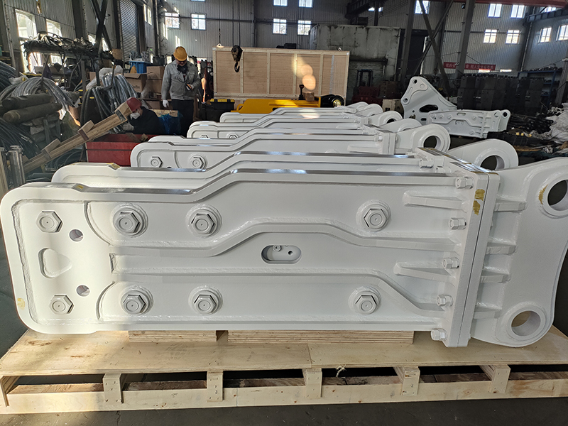 Hydraulic breaker awaiting detailed polishing